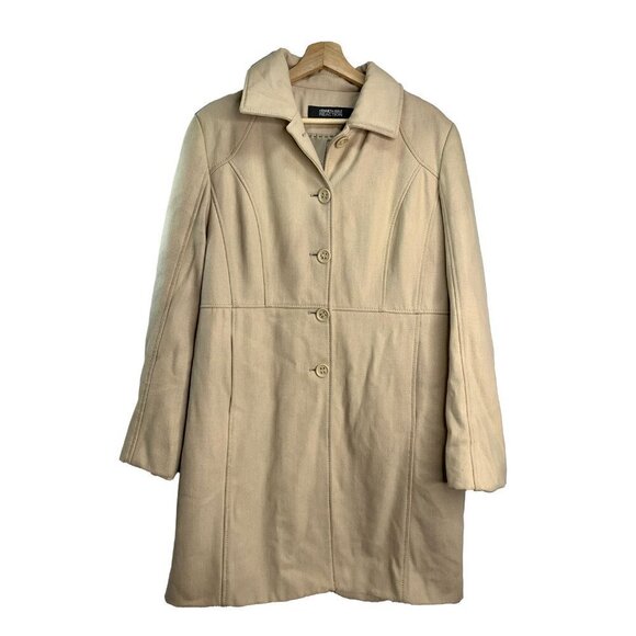 Kenneth Cole Reaction Wool Blend Pea Coat 12 - Picture 1 of 8